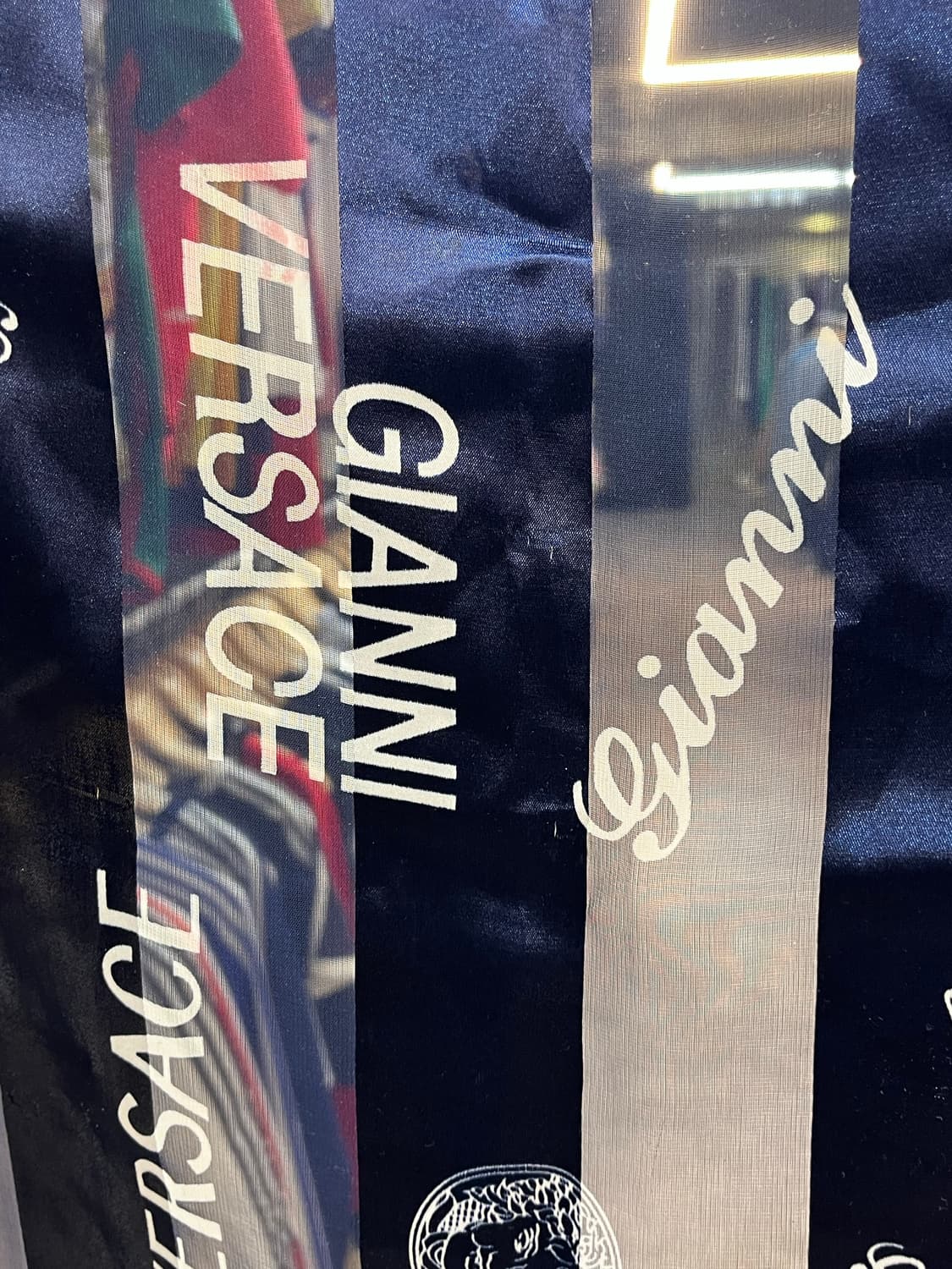 지아니 베르사체 메두사 스카프 네이비 #csz2696 상품이미지4