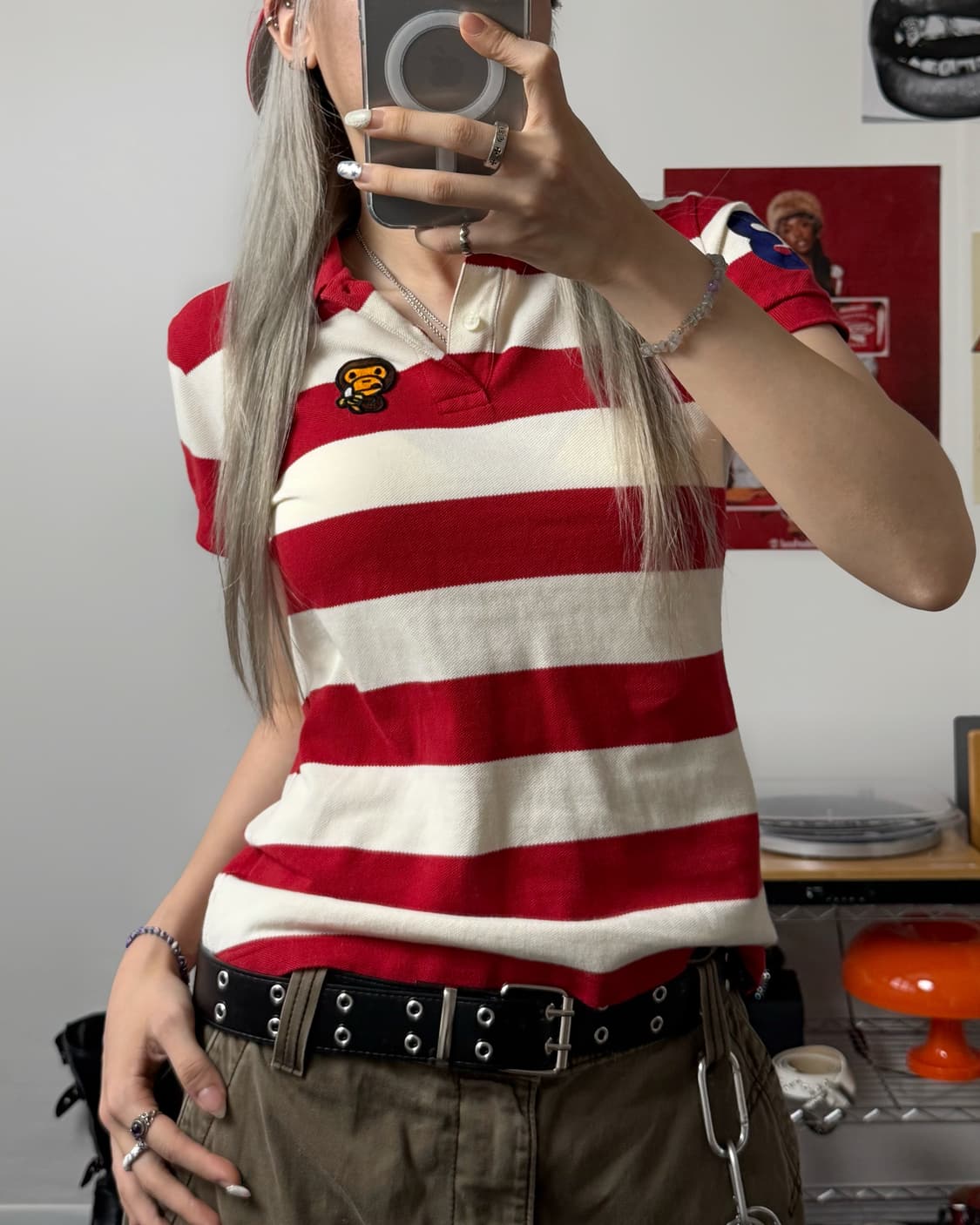 베이프 베이비 마일로 바나나 단가라 PK 티셔츠 상품이미지1