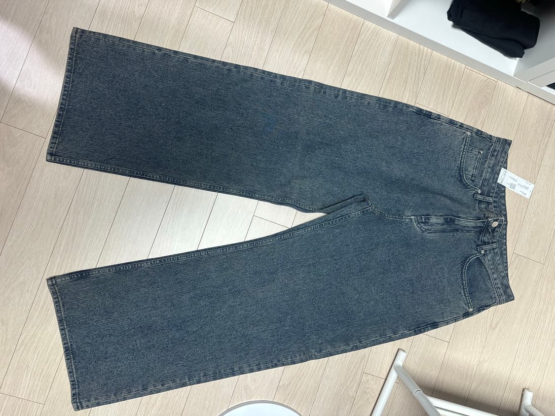 벨리에 트루 와이드 데님 팬츠 - 웨일 인디고 상품이미지1