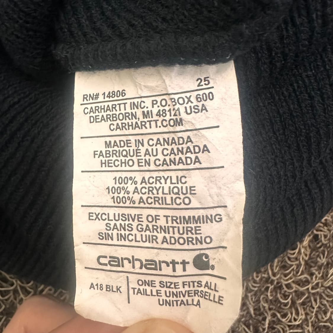 칼하트 블랙 비니 상품이미지5