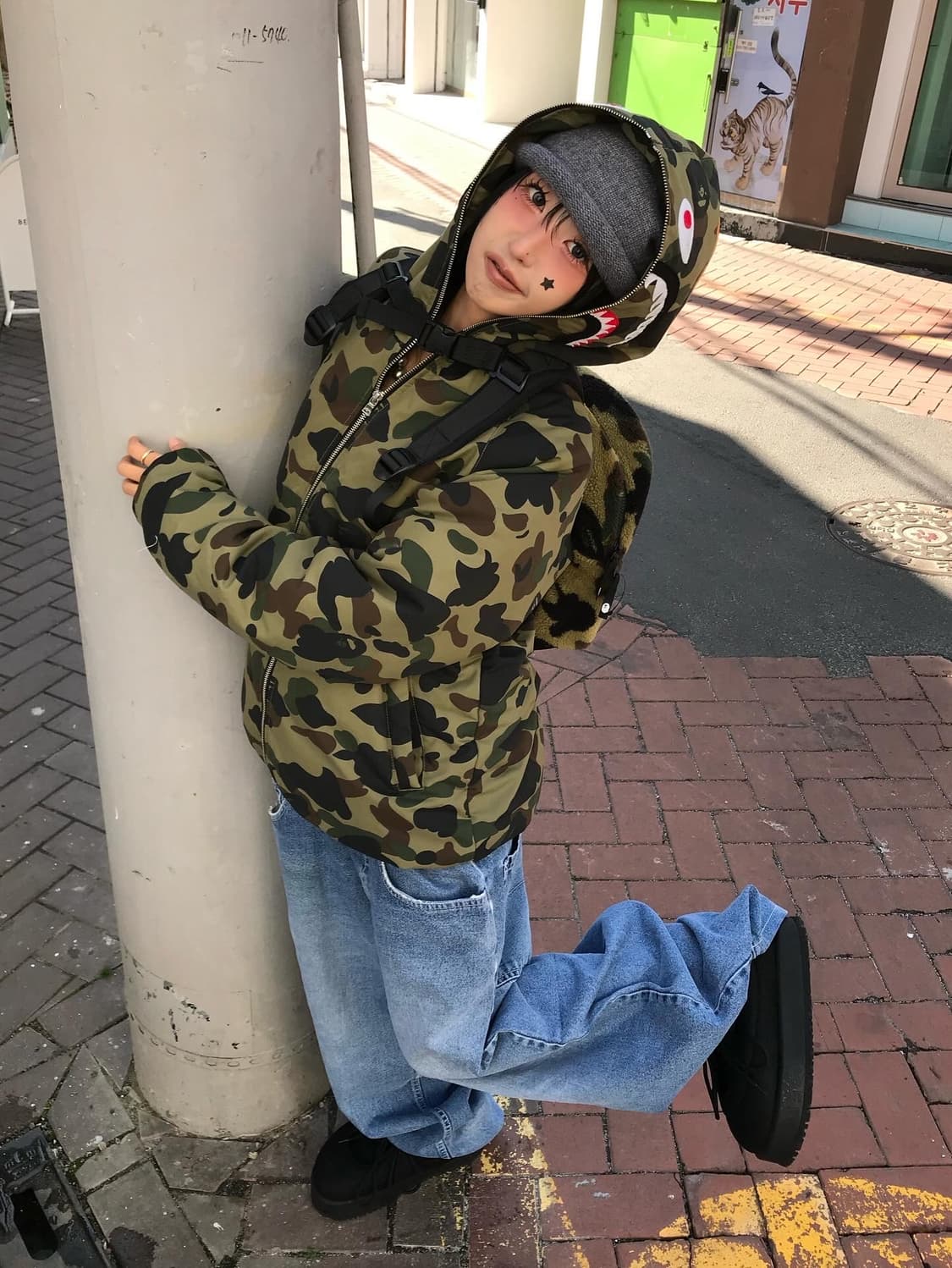 Bape shark Camouflage Padded jk 상품이미지4