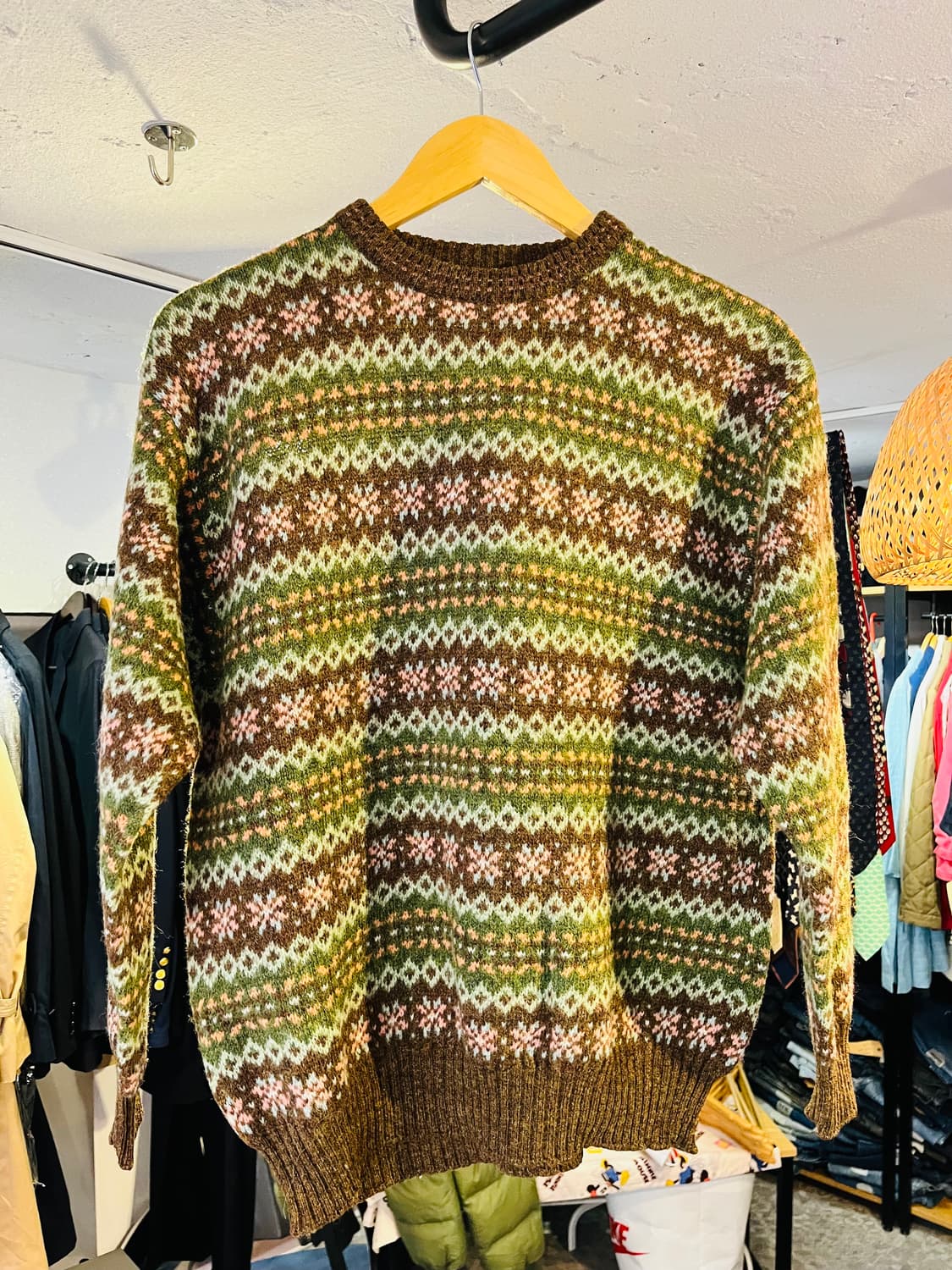 베네통 페어아일 패턴 니트 (이탈리아제) 상품이미지5