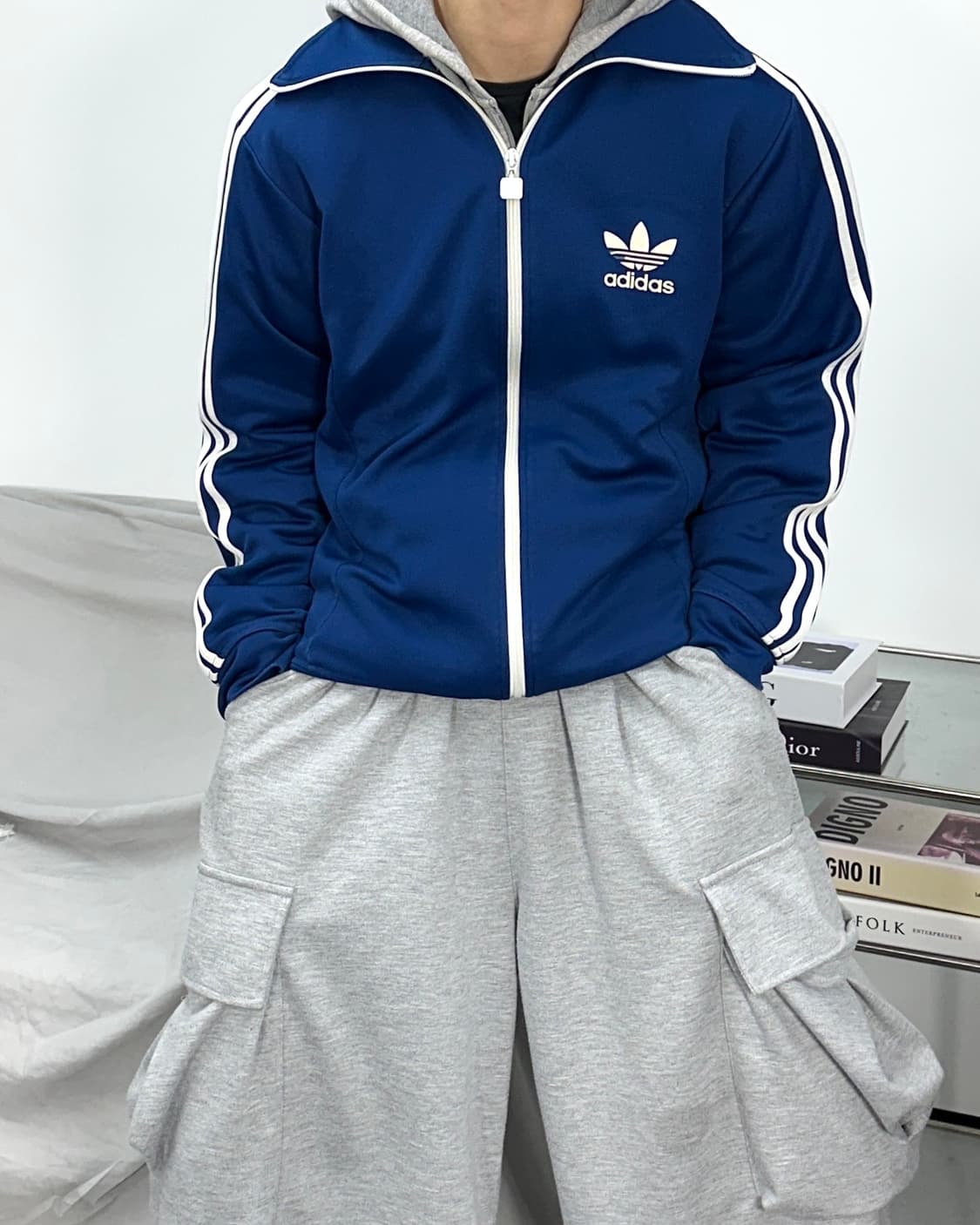 아디다스 딥블루 유로파 트랙탑 져지 L 상품이미지1