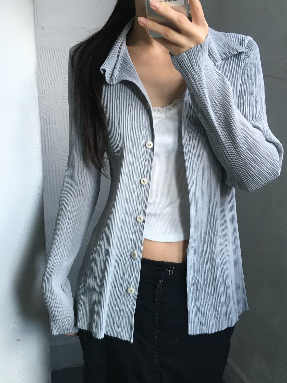 Issey Miyake 이세이미야케 플리츠플리즈 쿨그레이 셔츠 상품이미지3