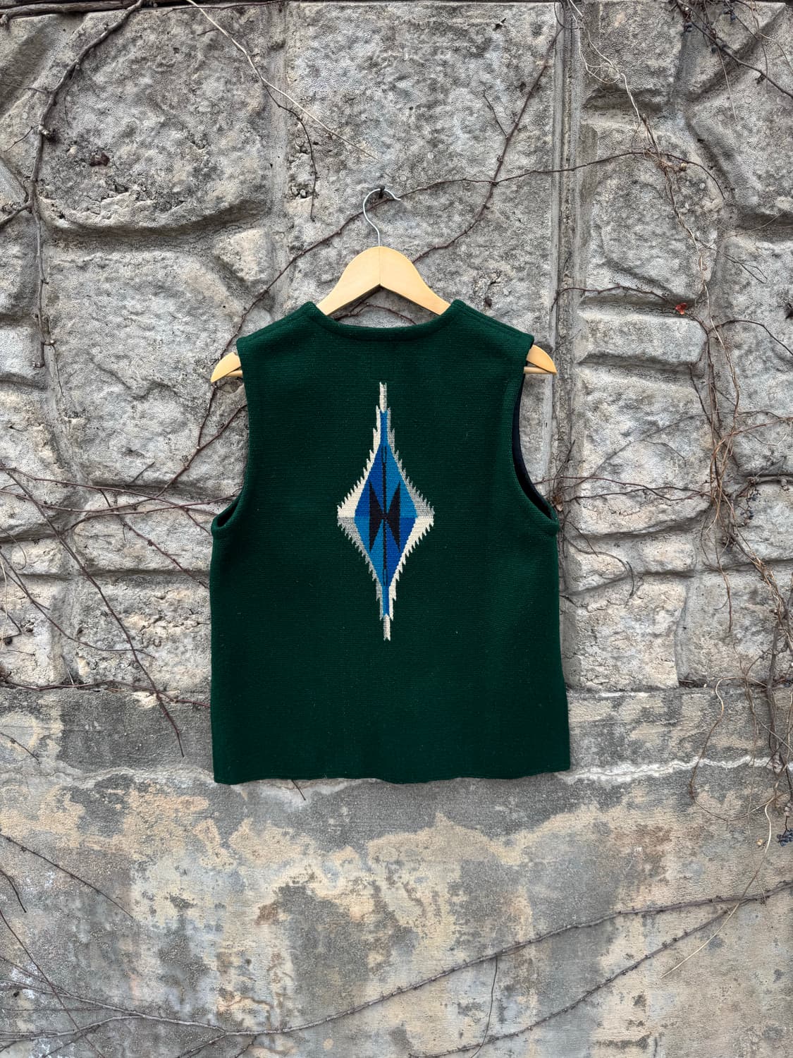 90s 오르테가 빈티지 핸드 우븐 울 네이티브 웨스턴 치마요 베스트 조끼 상품이미지2