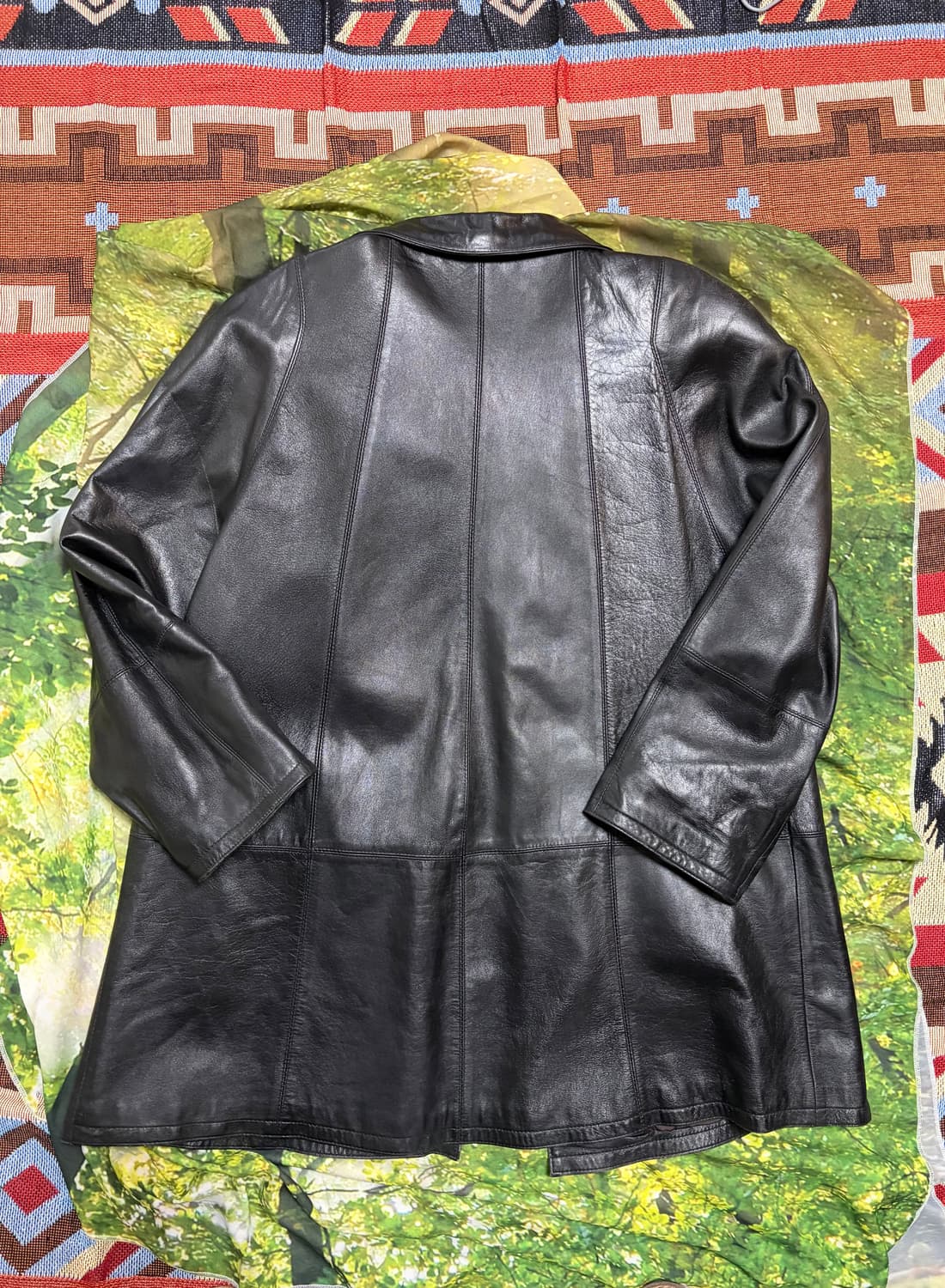 여성free) 빈티지 램스킨 양가죽 레더 더플 코트 상품이미지10