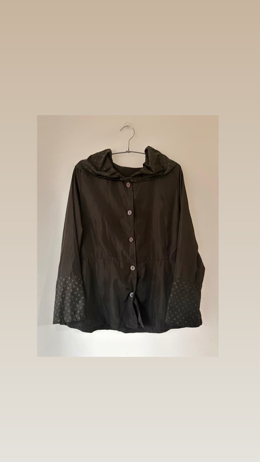 일본 빈티지 브라운/카키 도트 바람막이 자켓 판매합니다 상품이미지1