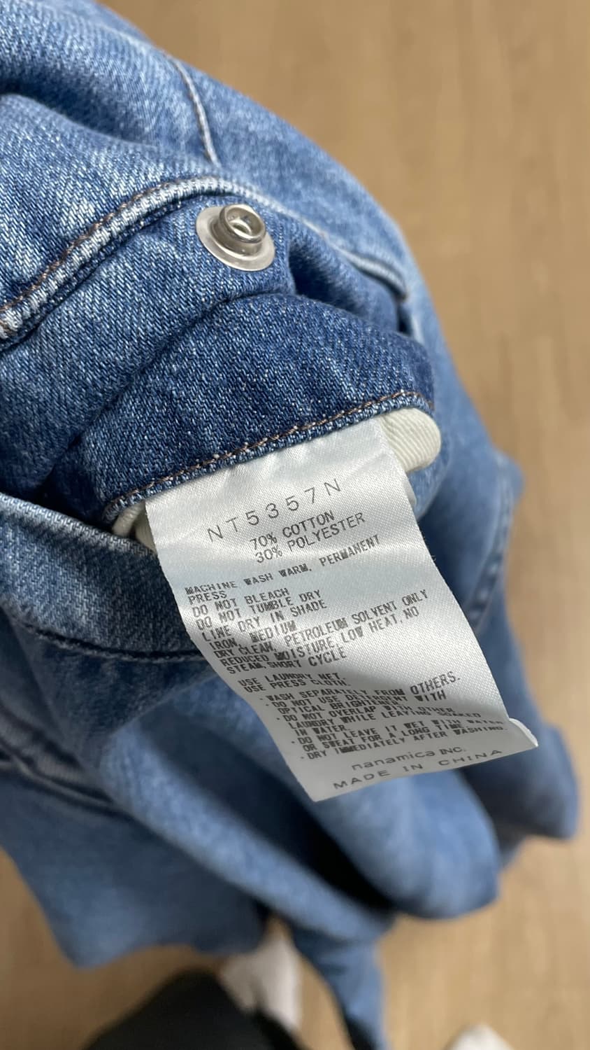 노스페이스퍼플라벨 와이드 테이퍼드 데님 34 (인디고 블리치) 상품이미지3