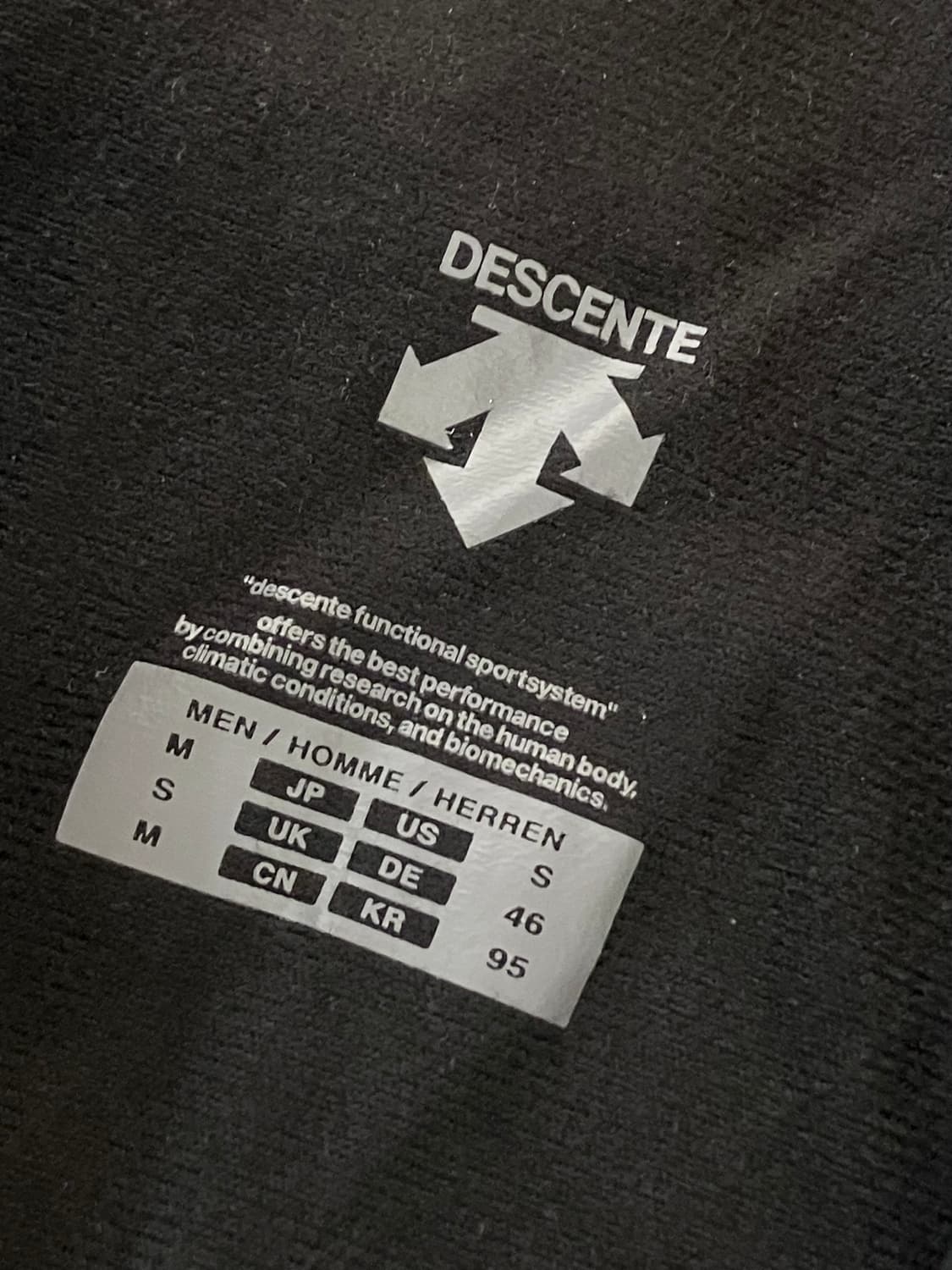 데상트 바람막이 점퍼 블랙 95 #csz3706 상품이미지4