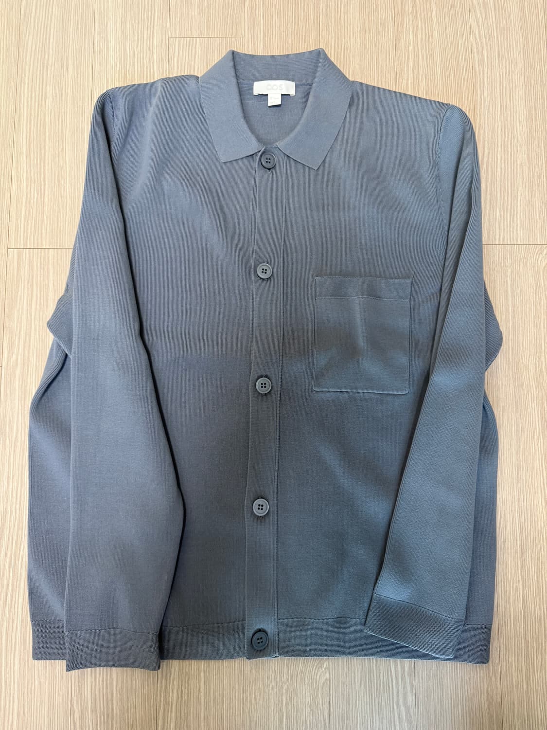 cos 니티드 코튼 자켓 가디건 스틸블루 s 상품이미지2