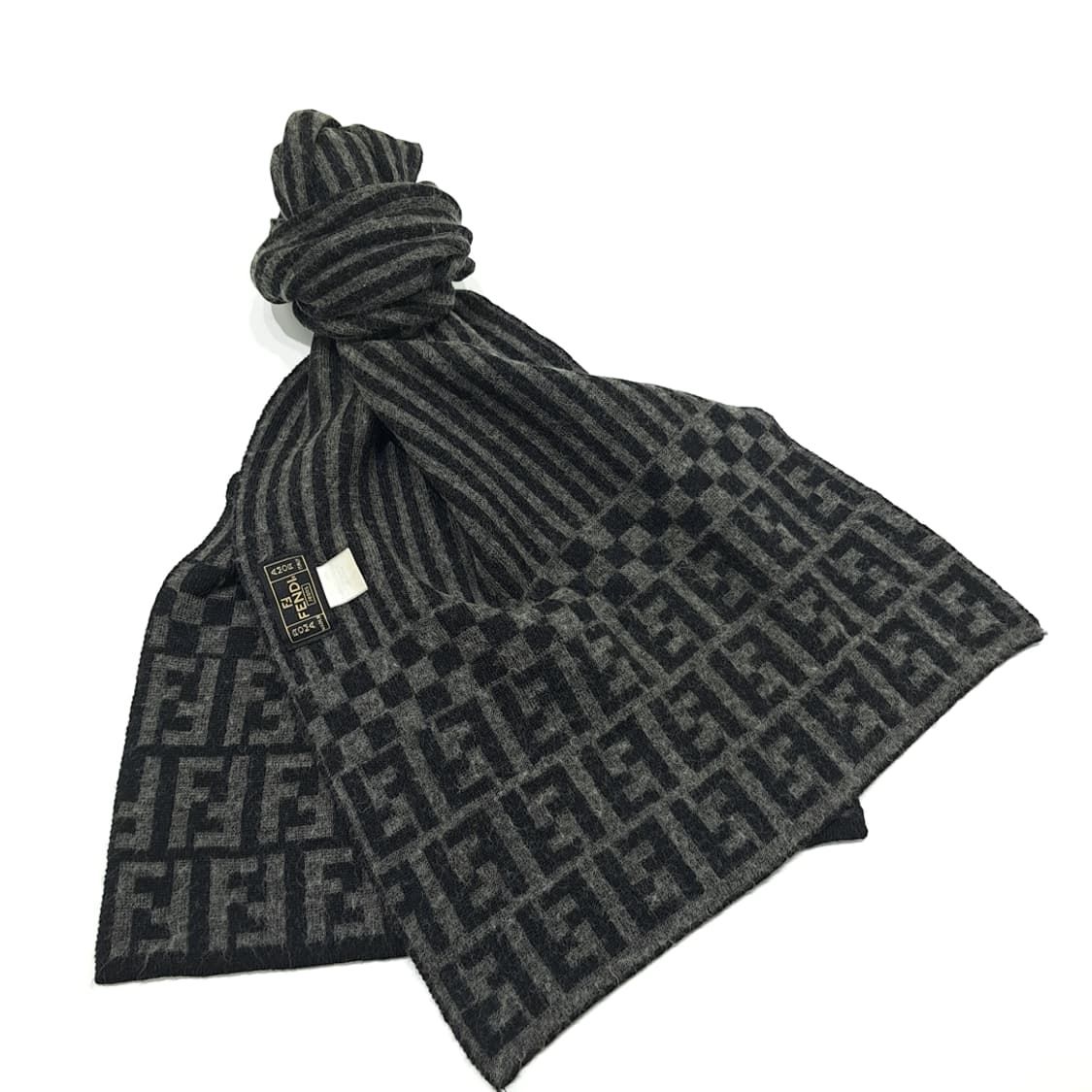 MX320 펜디 진스 FF 모노스램 울 목도리 머플러 상품이미지3