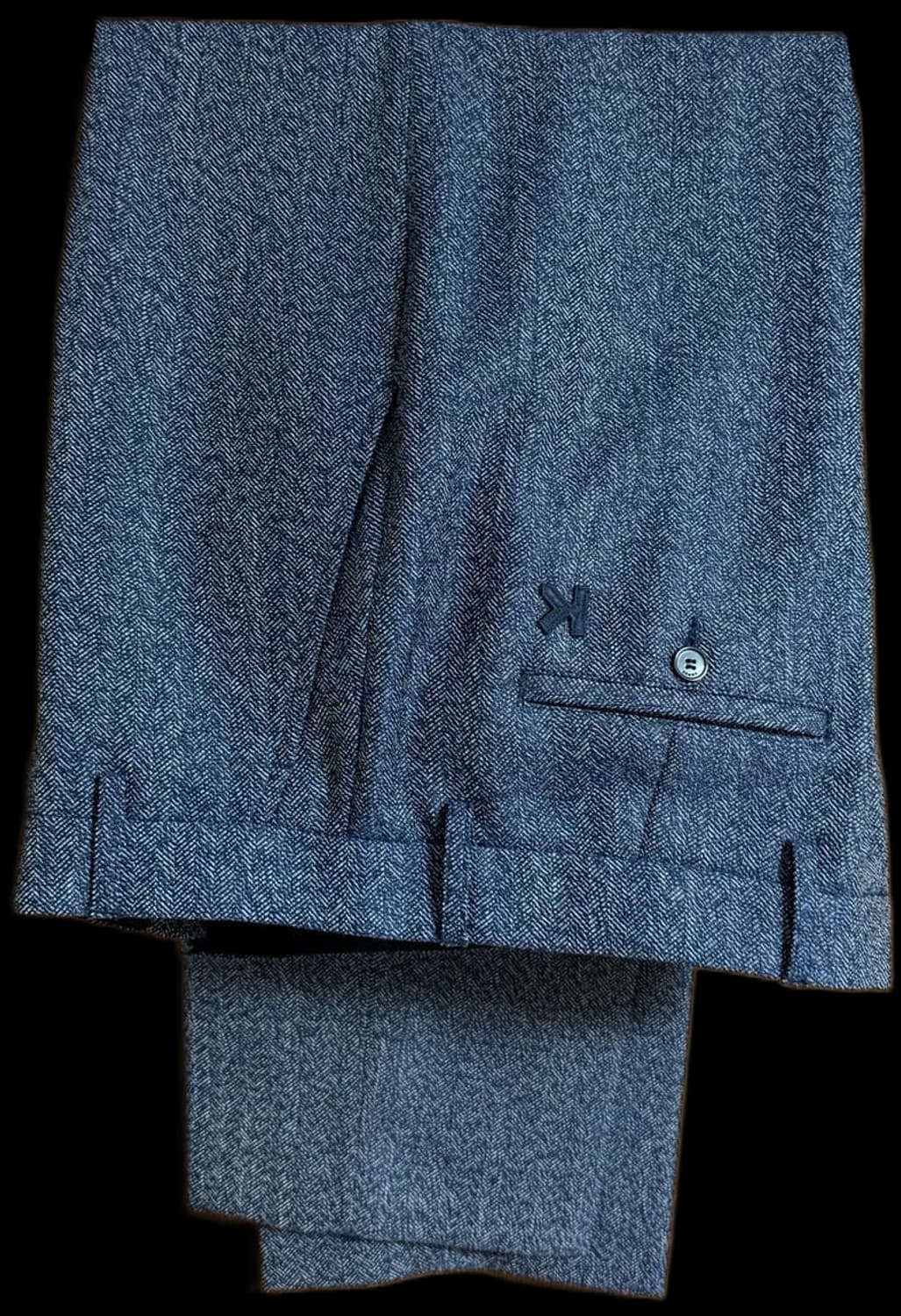 (42/33)겐조 미드나잇 블루 헤링본 팬츠 상품이미지1