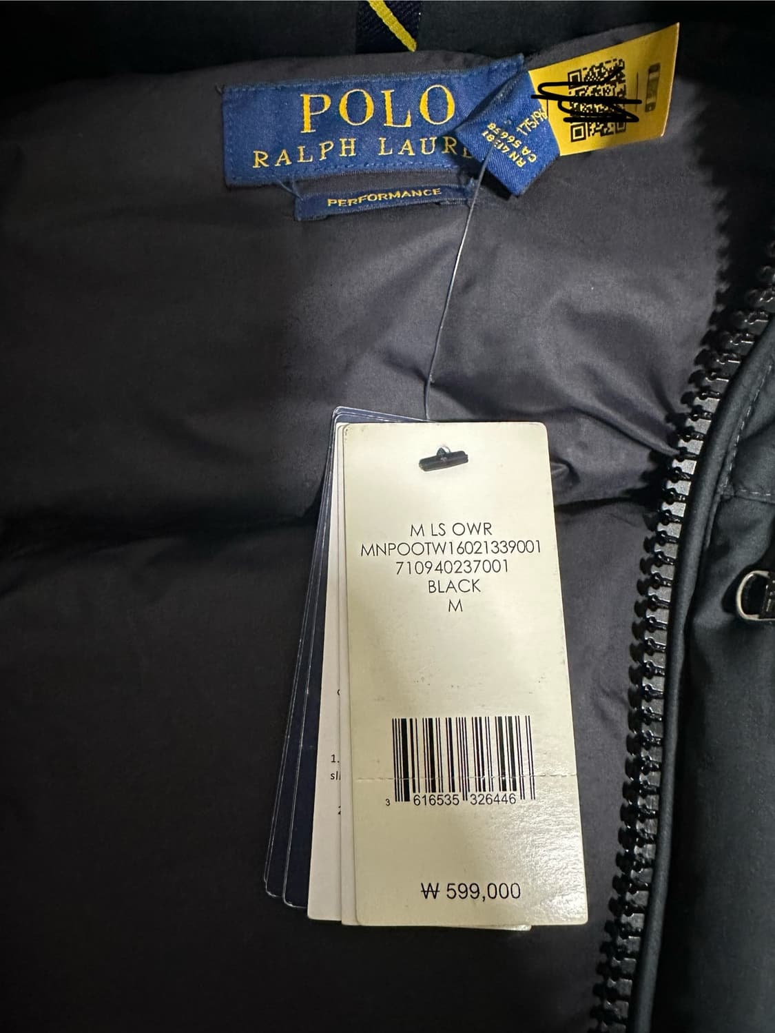 정품 폴로 남성 고햄 덕다운 무광 패딩 점퍼 상품이미지4