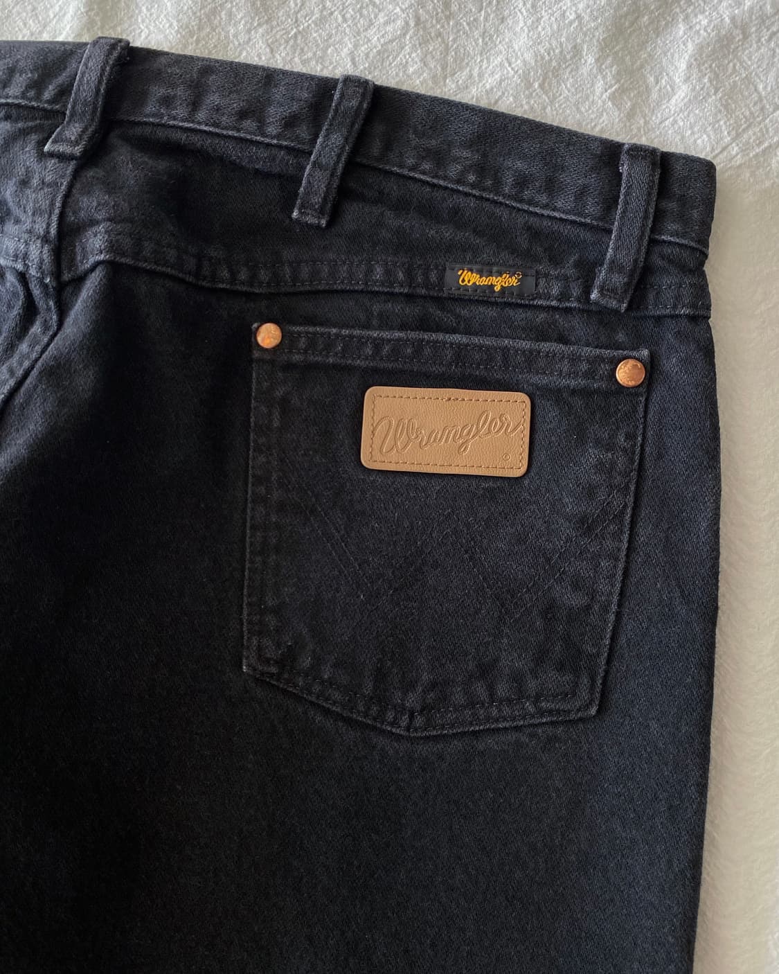 랭글러 블랙 데님 팬츠 상품이미지6