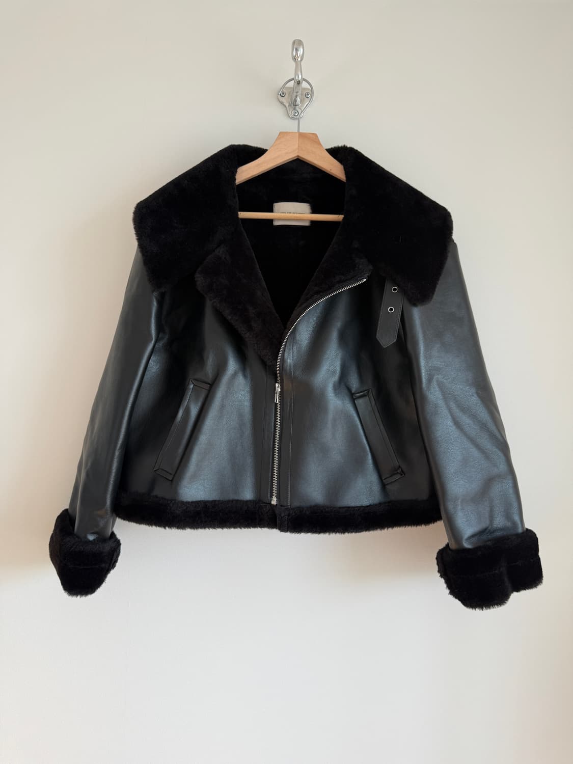 Pre owned 비건레더 무스탕 자켓 상품이미지4