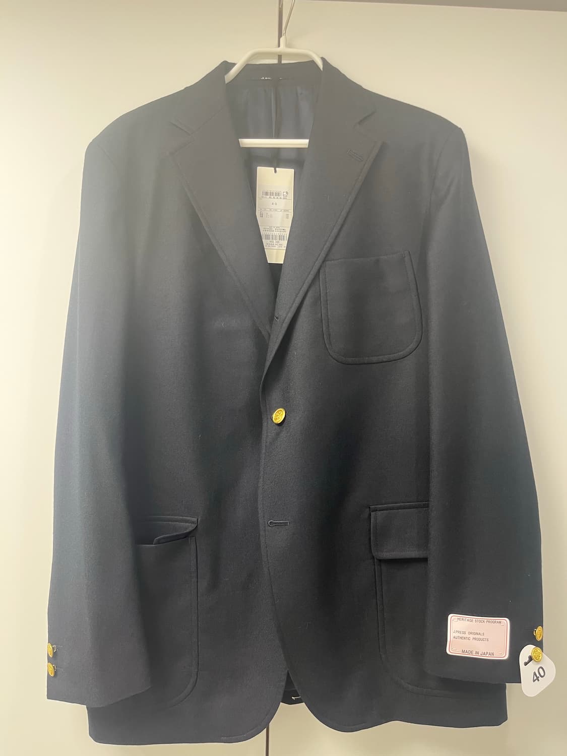 현행(메이드 재팬) 제이프레스 금장 자켓 40 상품이미지3