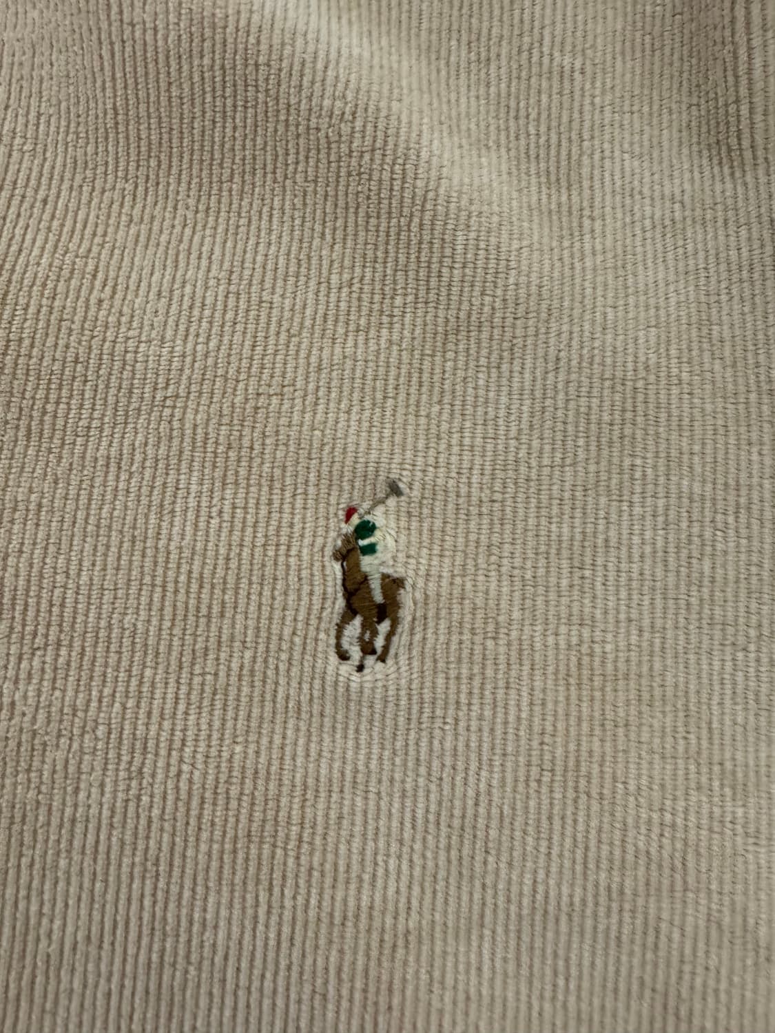 폴로 랄프로렌 코듀로이 카라티 베이지 L 큐알정품 상품이미지2