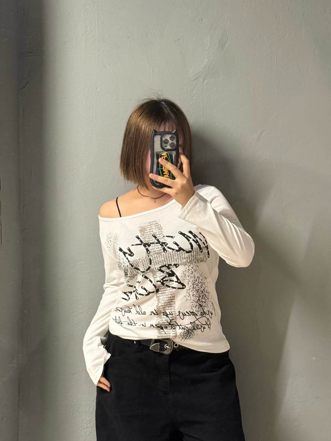 cross point lettering long sleeve 상품이미지2