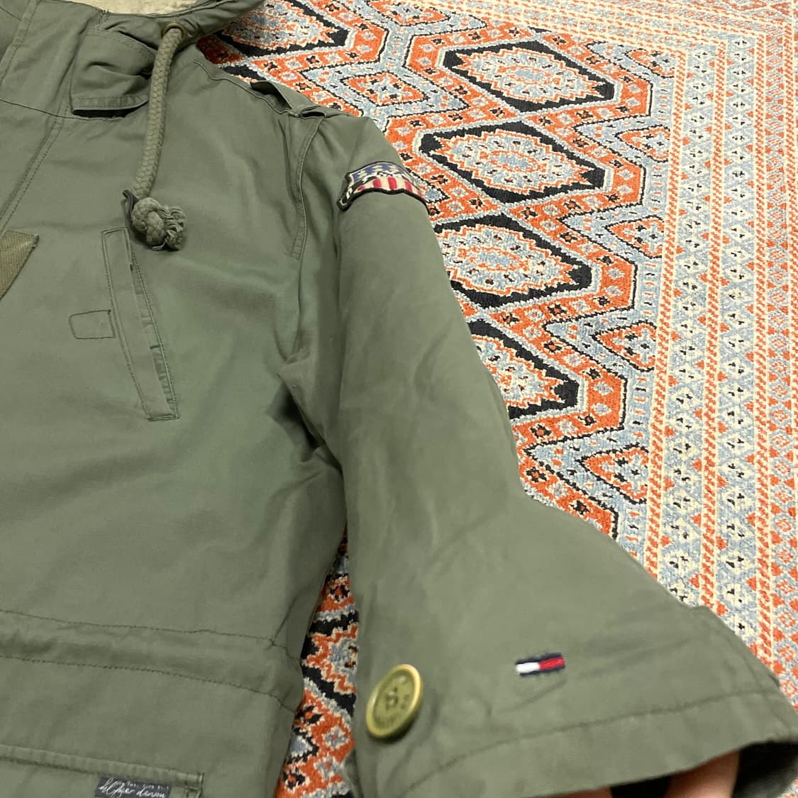 타미힐피거데님 카키 롱 야상점퍼 남성L 상품이미지4