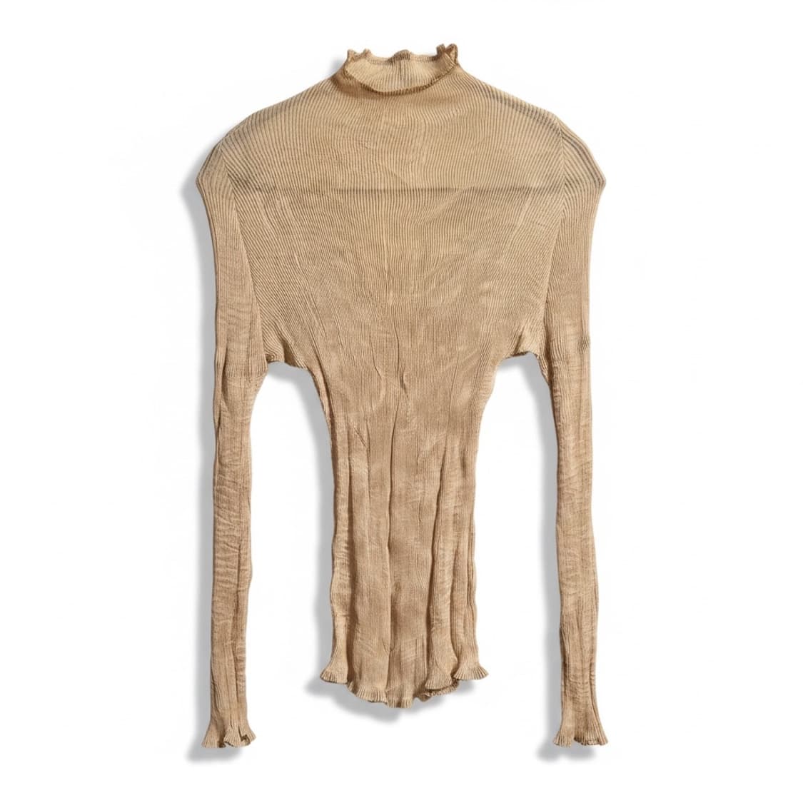 베이지 긴플리츠  상품이미지1