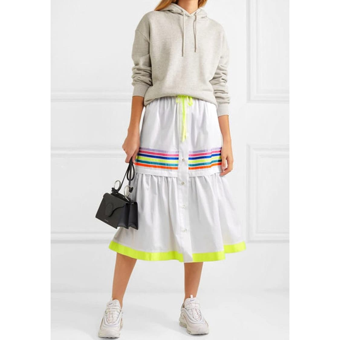 미라미카티 스트라이프 티어드 스커트 상품이미지2