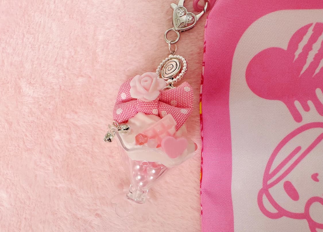 딸기 구슬 파르페 키링 ᰔᩚ 상품이미지3