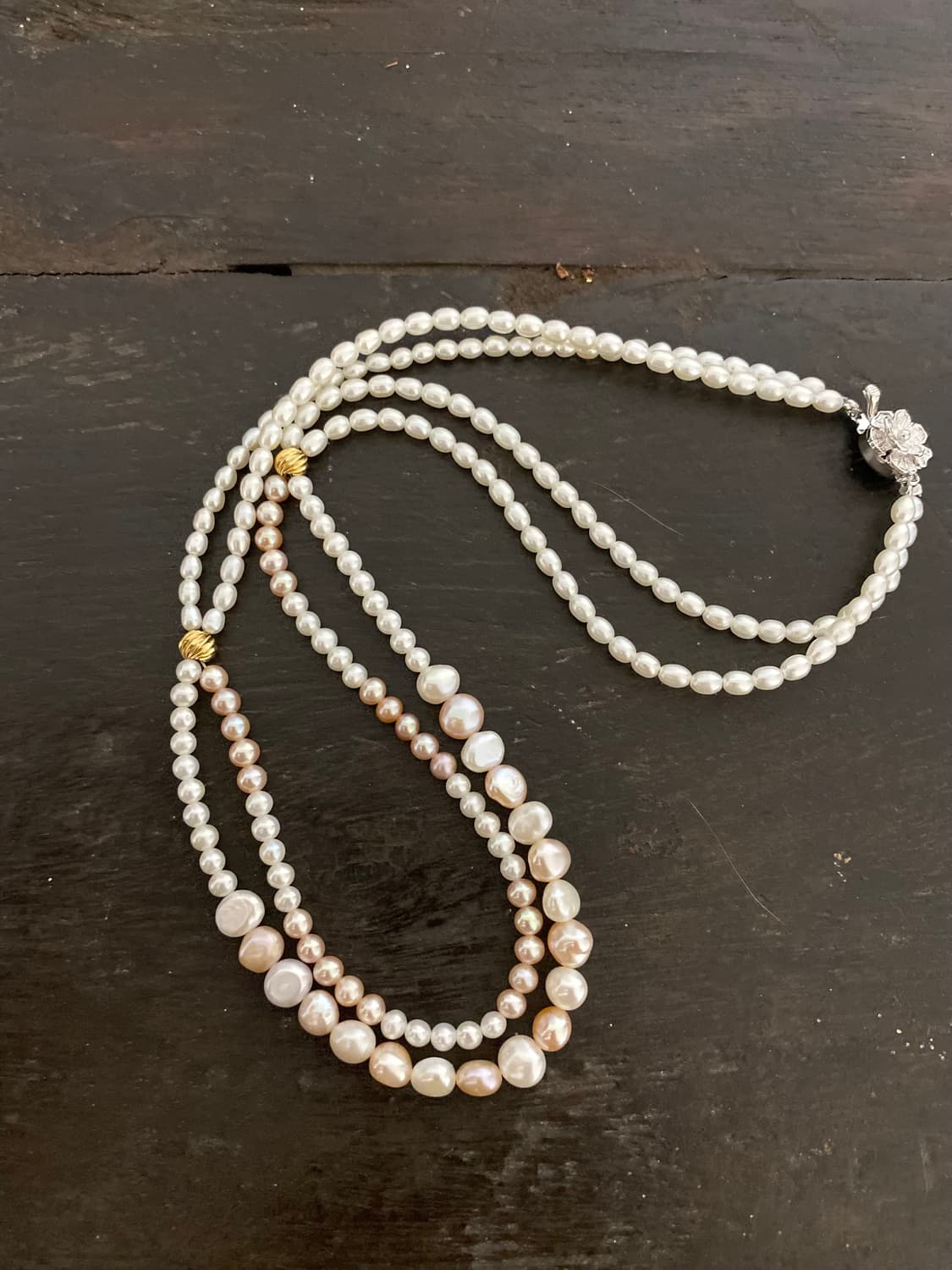 2Line Fresh Water Pearl Silver 상품이미지3