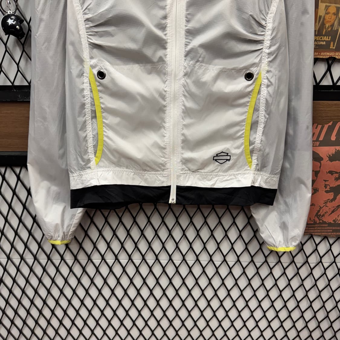 할리데이비슨 우먼스 경량 바람막이 후면 레터링 로고 포인트 화이트 상품이미지4