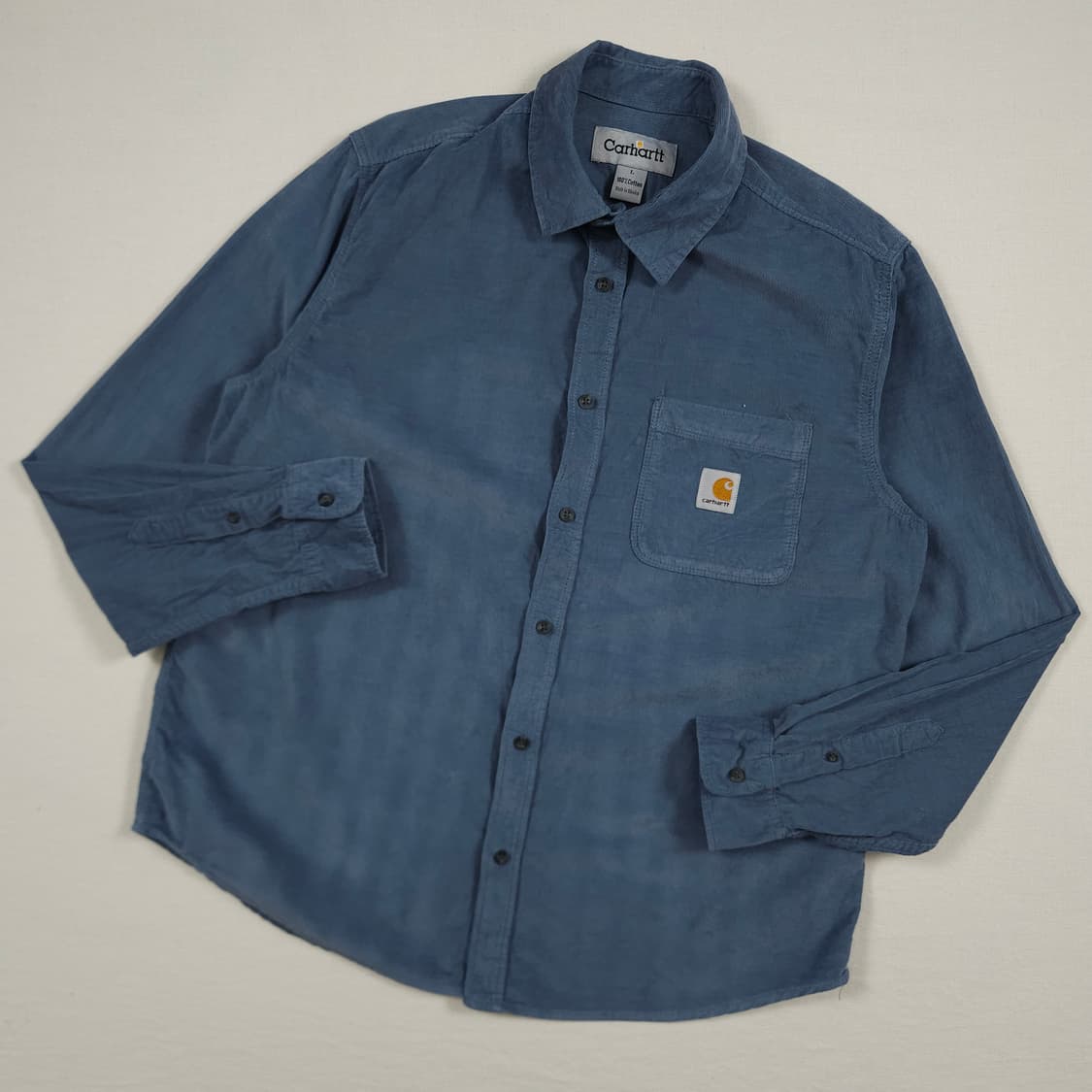 L(100) 칼하트 리워크 코듀로이셔츠 소프트코발트 상품이미지2