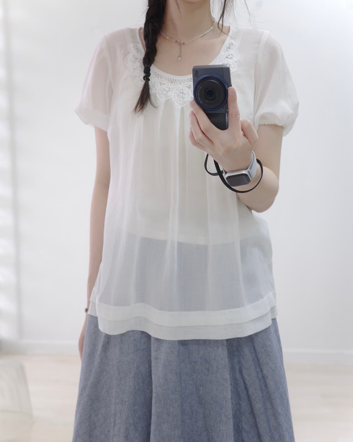 Lauture amont white blouse 상품이미지3