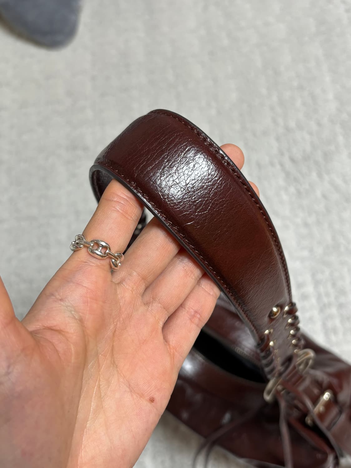 자라 프린지 숄더백 브라운 새상품 상품이미지10