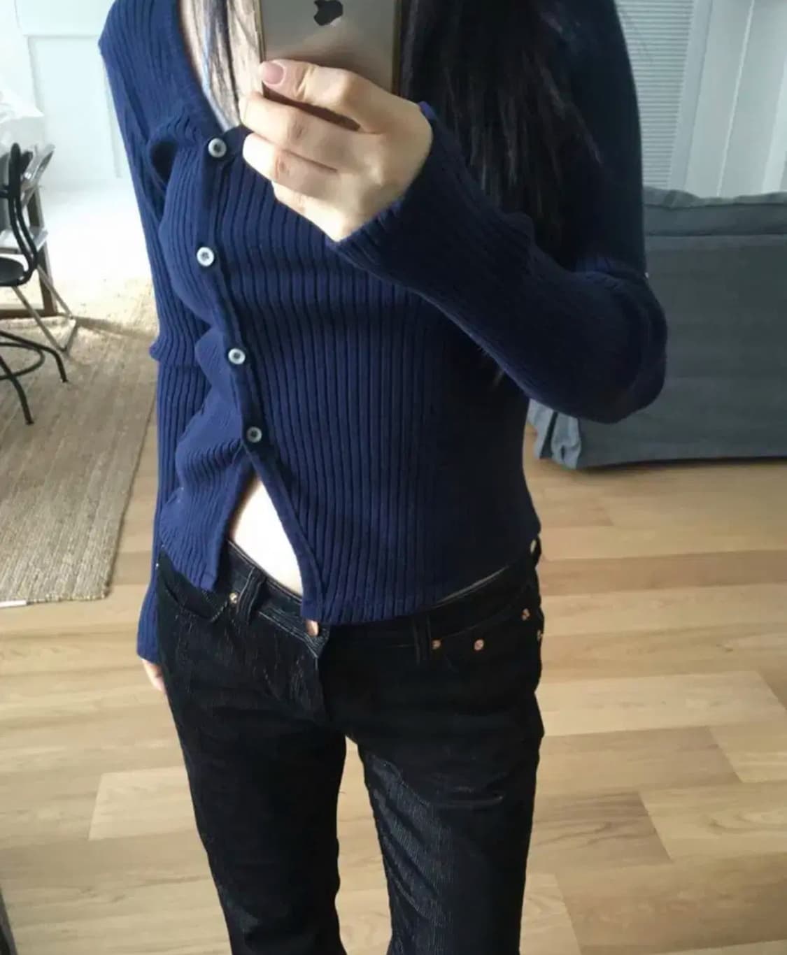 아워캐비넷 뮤즈 가디건 네이비 muse cardigan navy 상품이미지1