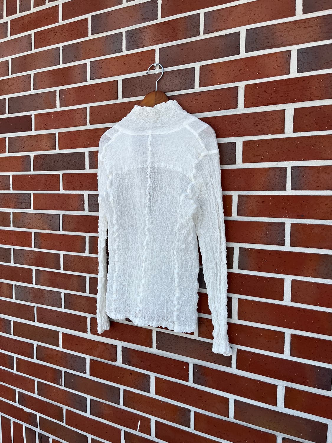 Issey miyake 콜리플라워 화이트 플리츠 자켓  상품이미지5