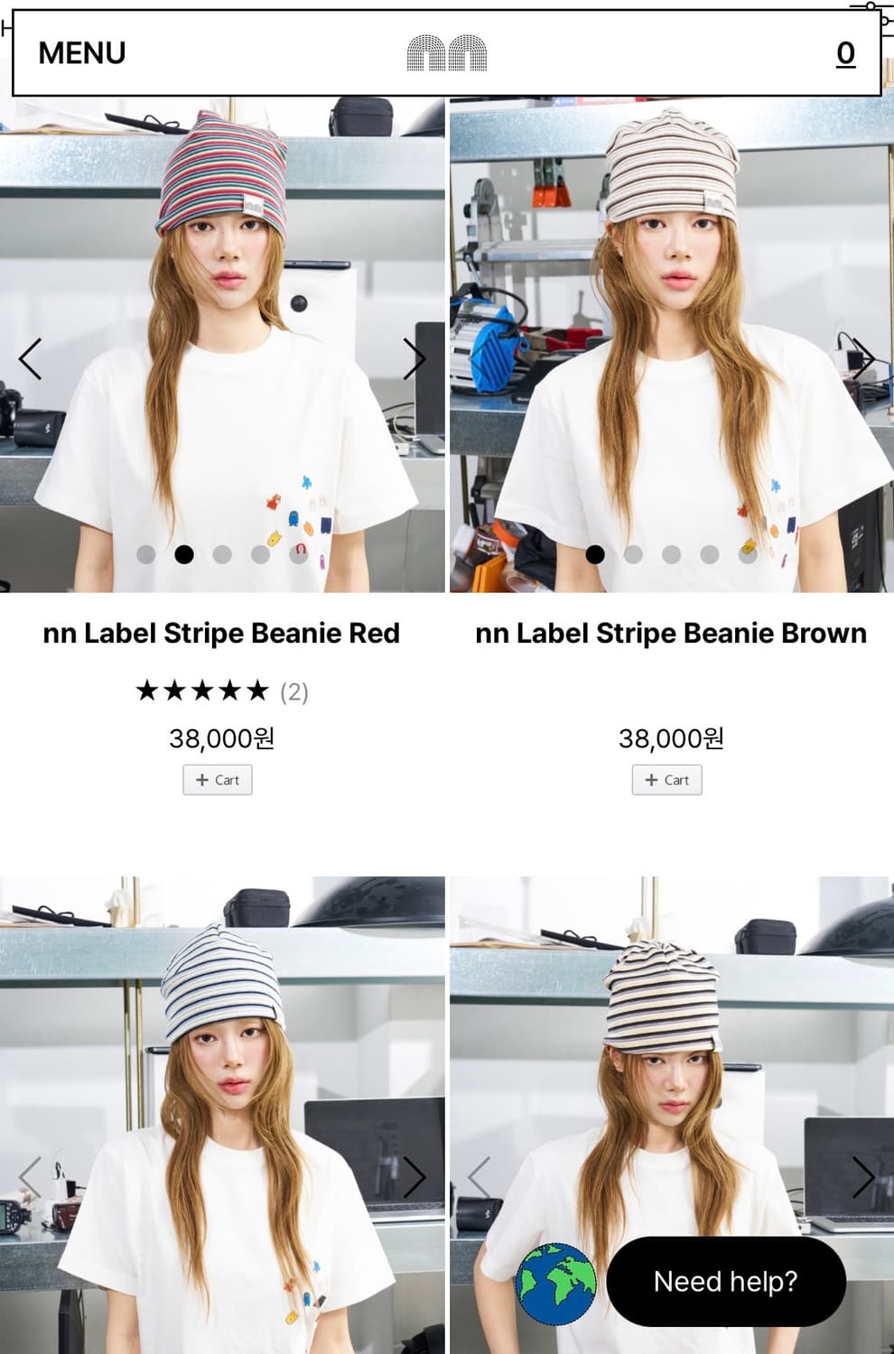 notnew 스트라이프 비니 상품이미지3