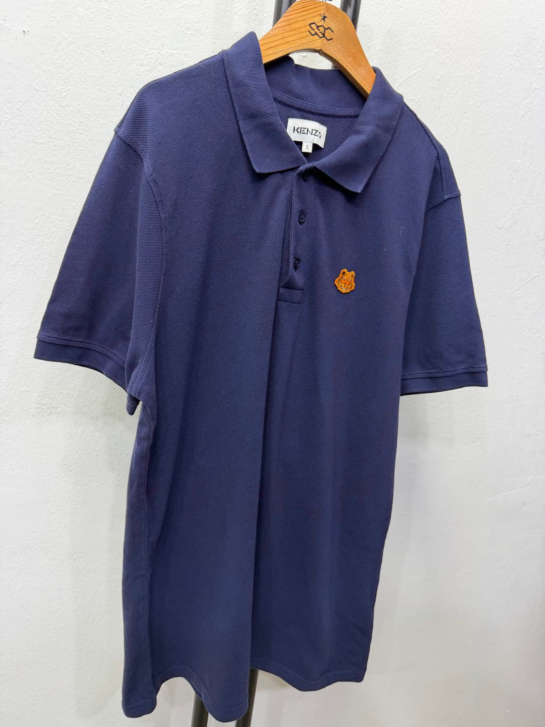 정품) KENZO 겐조 네이비 남성 반팔 폴로티 L 상품이미지2