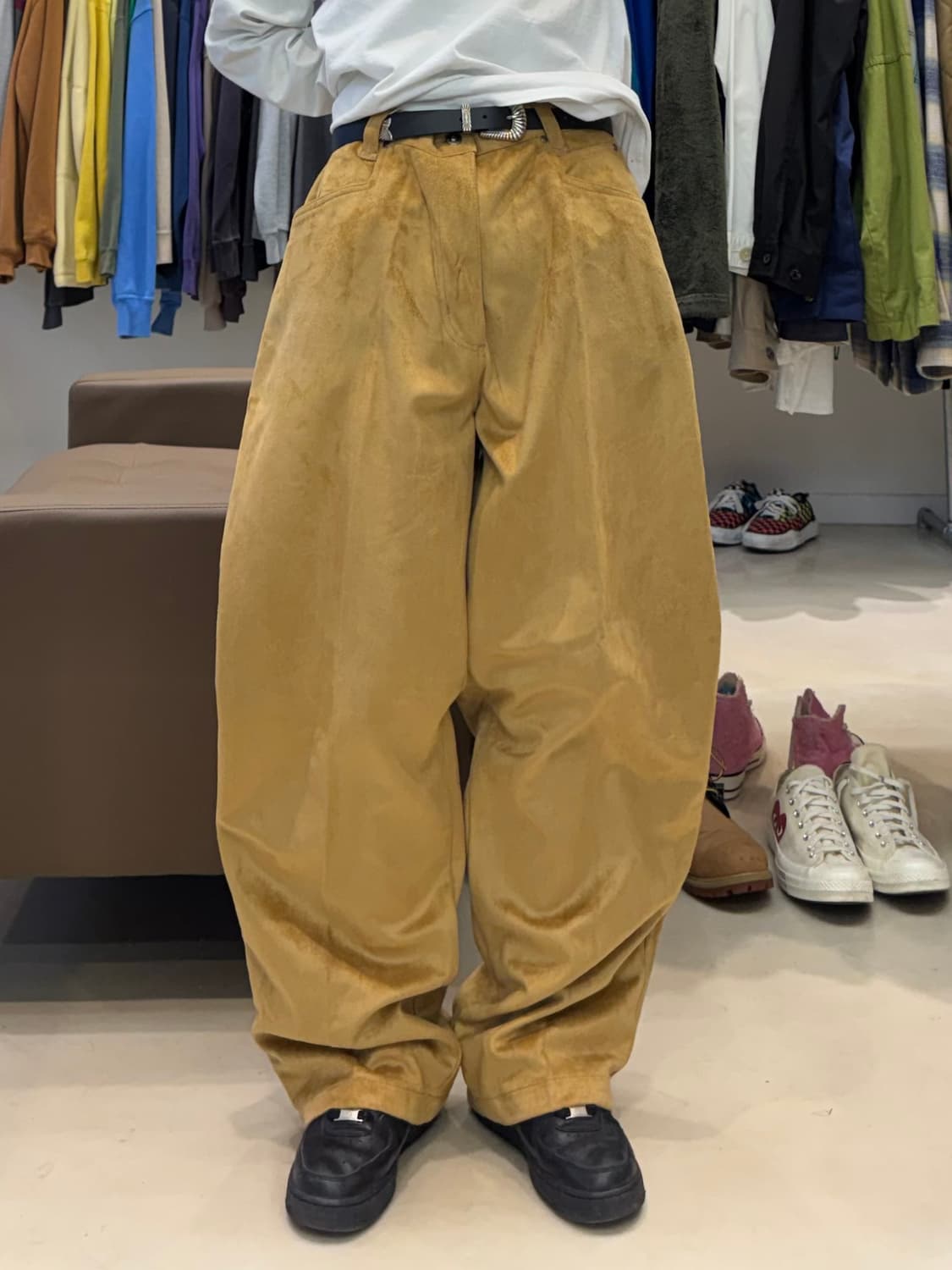 RÊVE JEANS | 레브 진 페이크 스웨이드 팬츠 상품이미지5