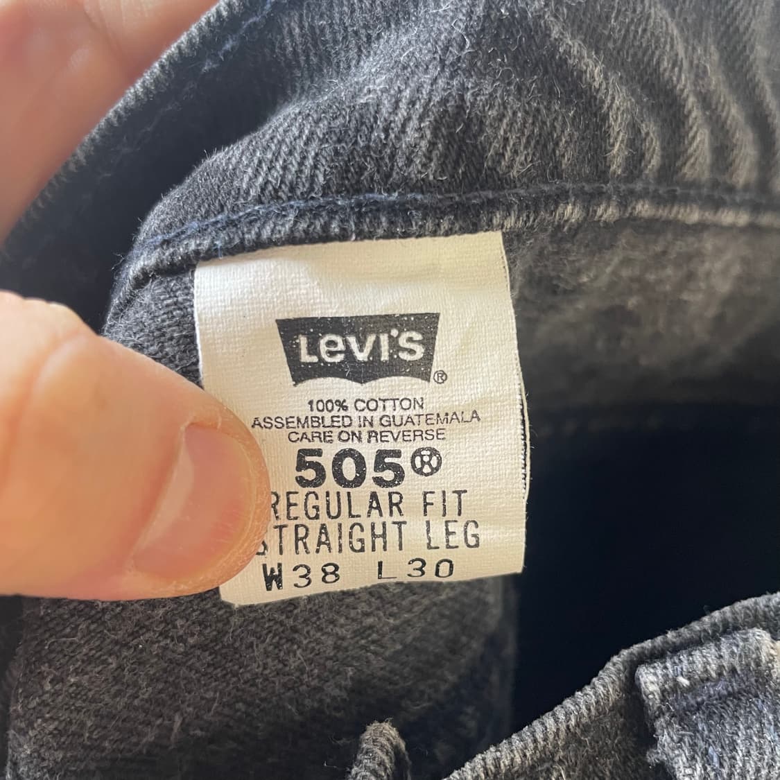 90s 리바이스505 흑청 데님팬츠 상품이미지8