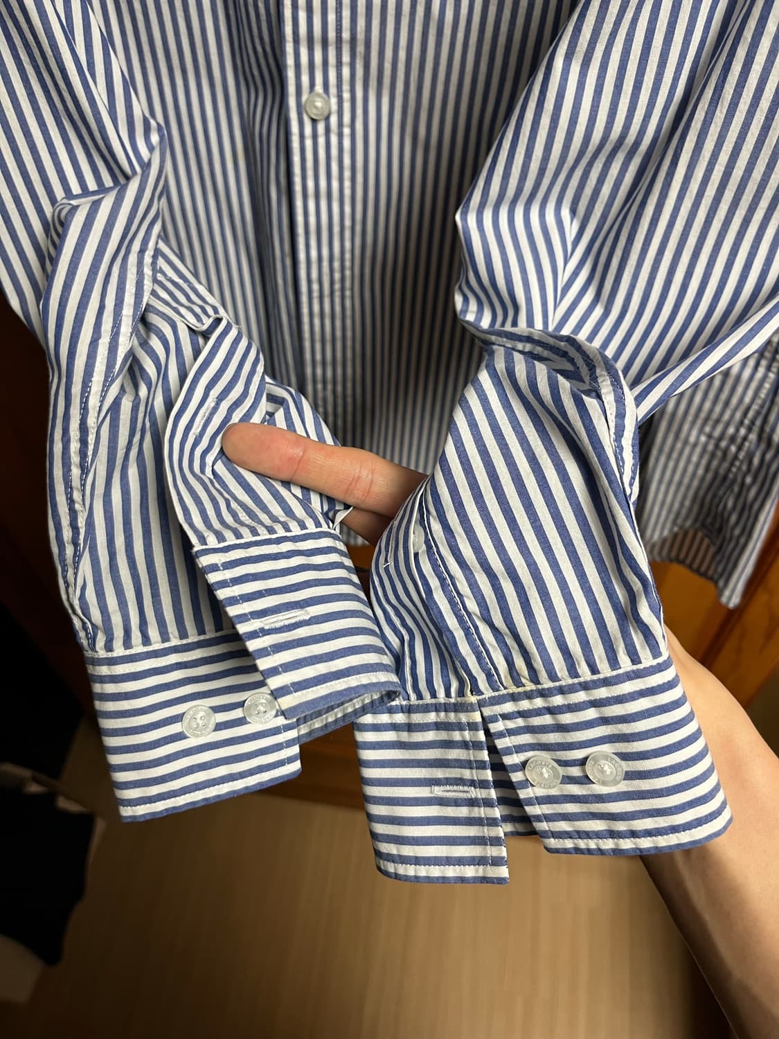 라코스테 스트라이프 셔츠 XL 상품이미지5