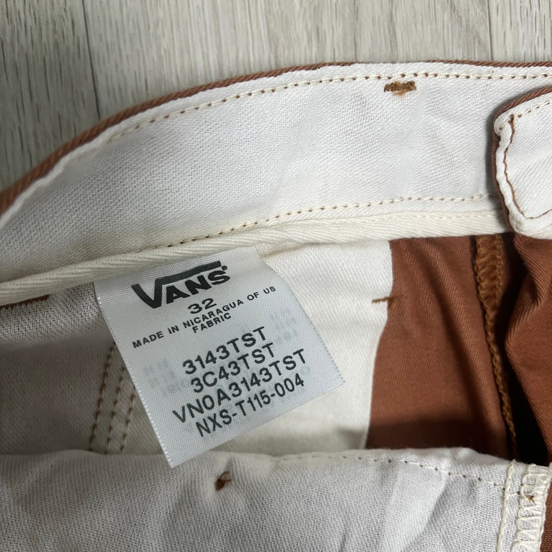 🤎 [VANS]헤리티지 코튼 치노 팬츠 (브라운 / 32) 상품이미지4