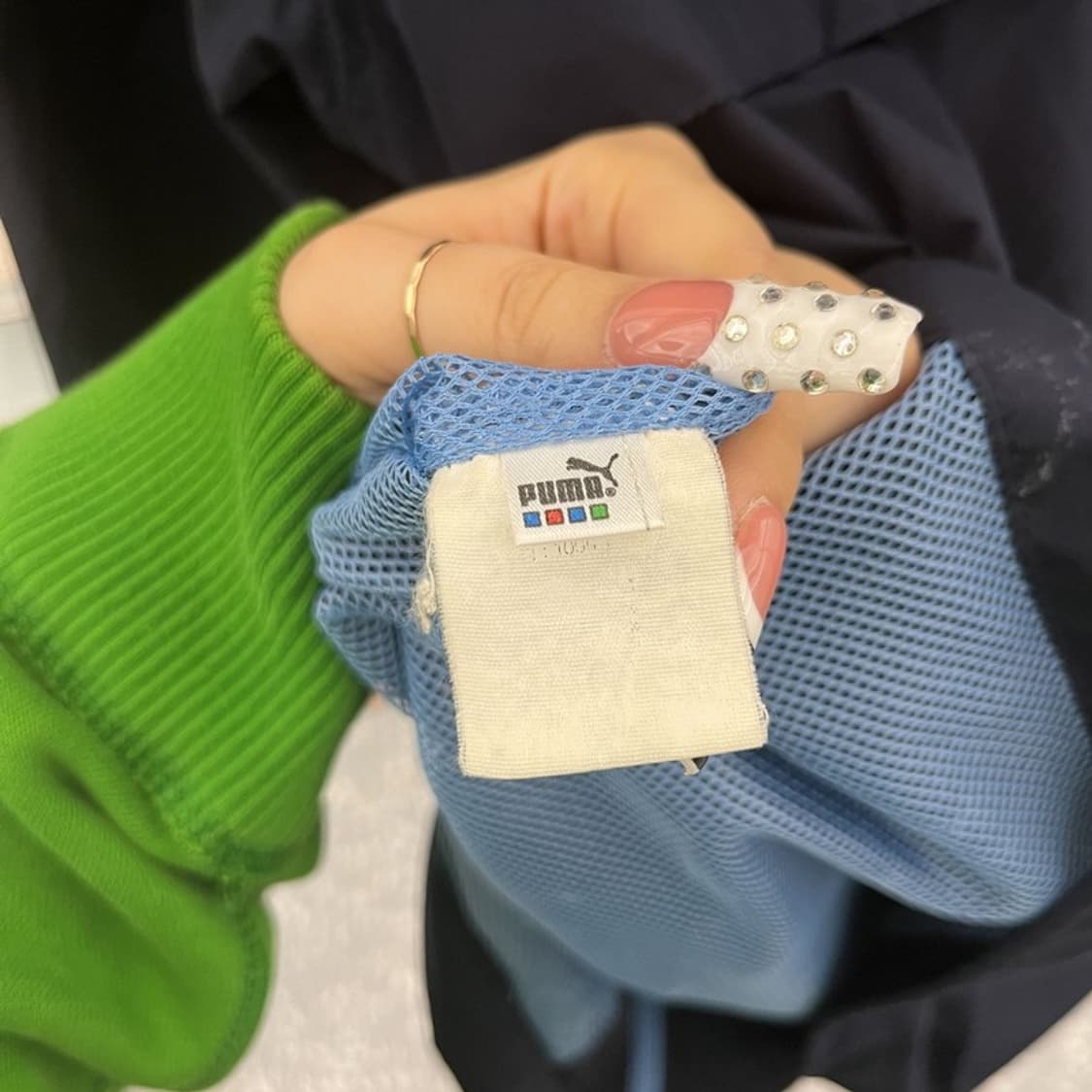 푸마 올드스쿨 레트로 빈티지 오버핏 바람막이 자켓 L C10395 상품이미지6