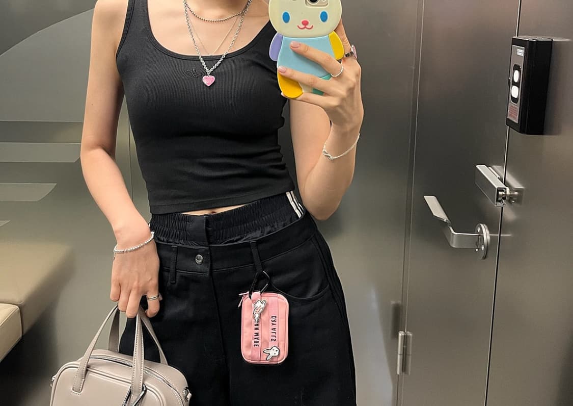 휴먼메이드 하트 목걸이 반지-핑크 새상품 상품이미지4