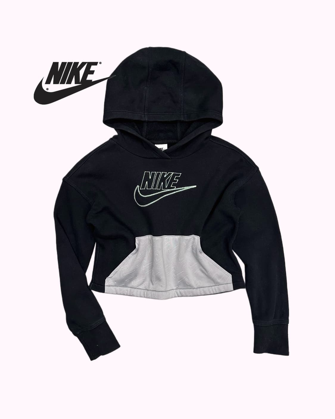 NIKE logo crop hood t-shirt 상품이미지1