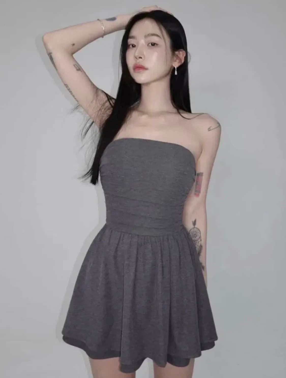 (새상품) 페일제이드 튜브 탑 드레스 원피스 챠콜 차콜  상품이미지1