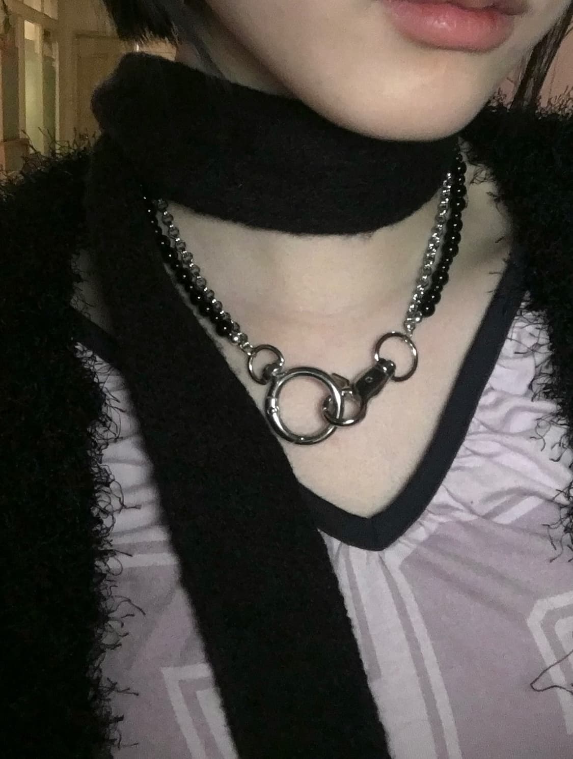 Black Halo ring Necklace 🪐 상품이미지3