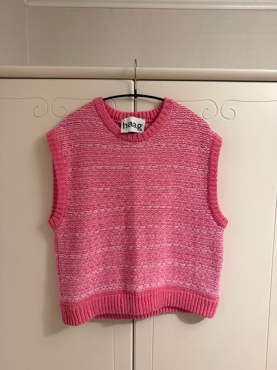 Haag 헤이그 위빙 니트 베스트 상품이미지1