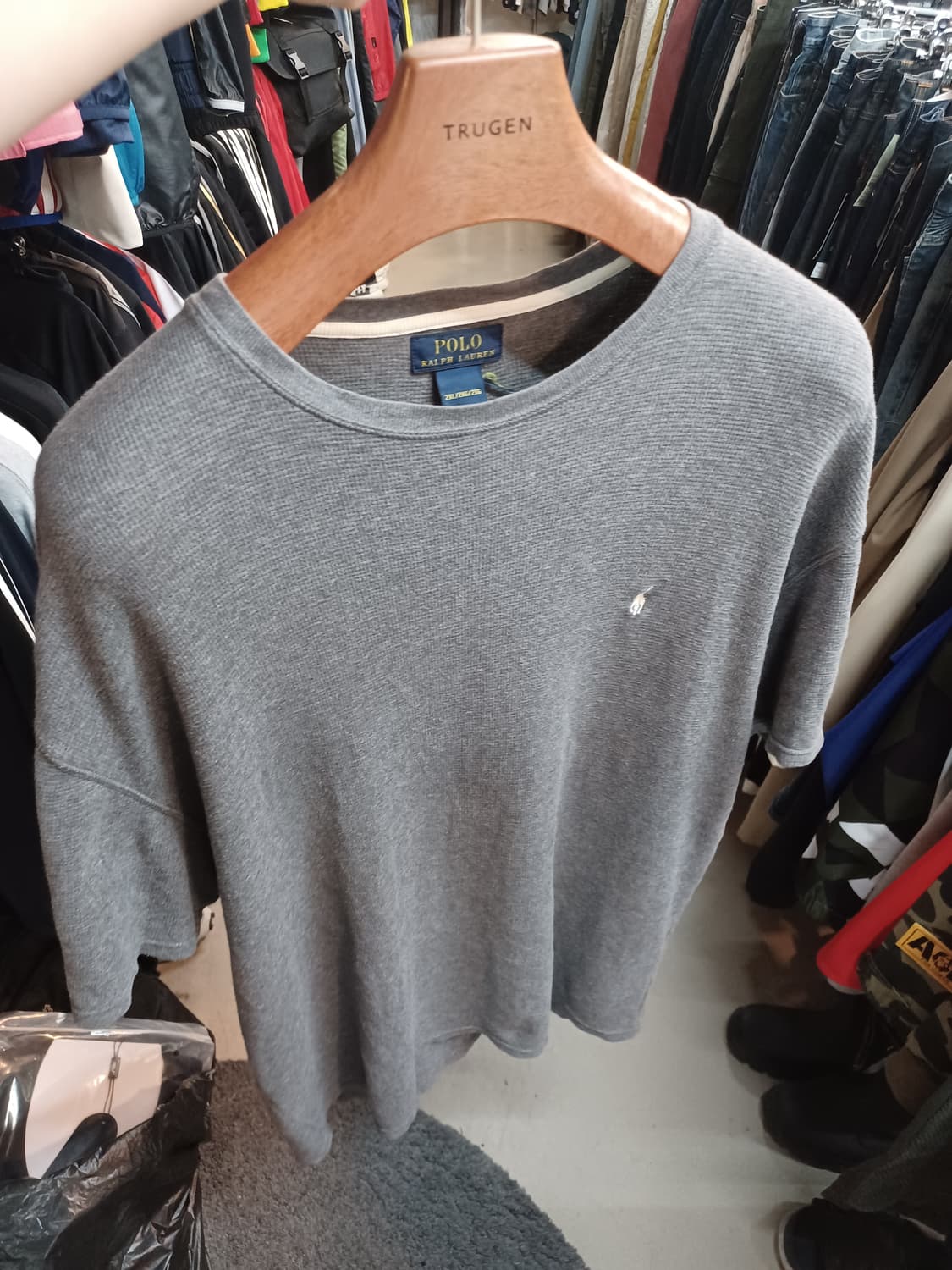 폴로랄프로렌 와플 반팔 차콜그레이 xxl 상품이미지5