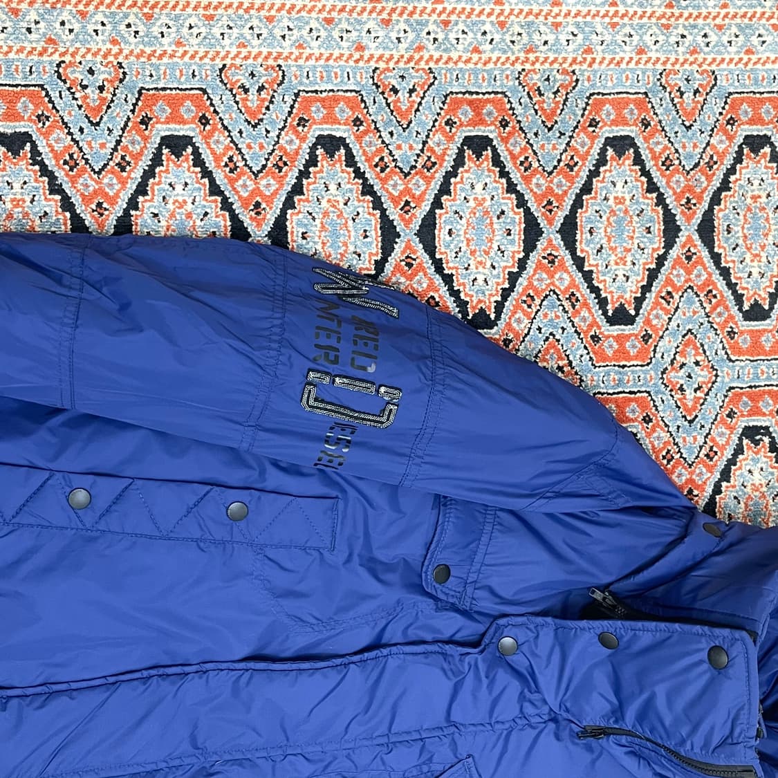 디젤 블루 폴리 패딩점퍼 남성M 상품이미지3