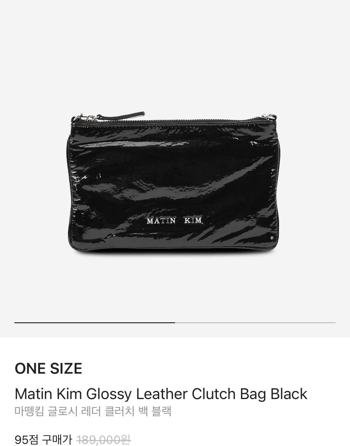 마뗑킴 글로시 레더 클러치 백 상품이미지2