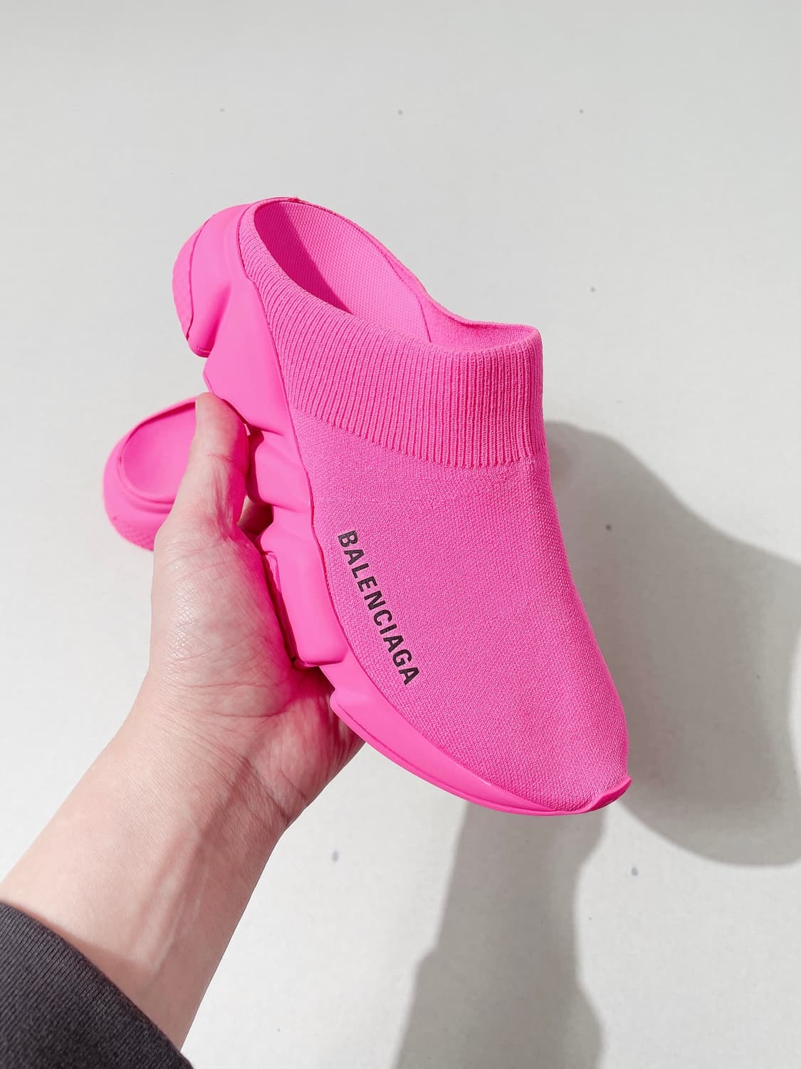 (정품/새상품) 발렌시아가 여성 핑크 스피드 뮬 상품이미지2