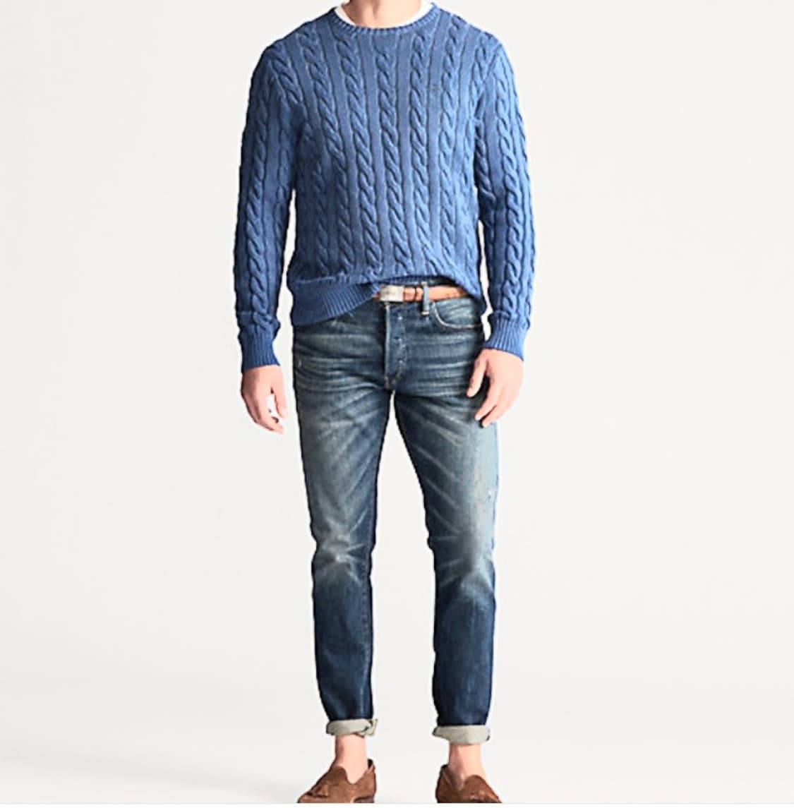 폴로 랄프로렌 남여 꽈배기니트 95-100 66-77 상품이미지2